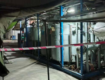 2025年11月10日广东江门70吨导热油锅系统整体在线净化工程顺利结束